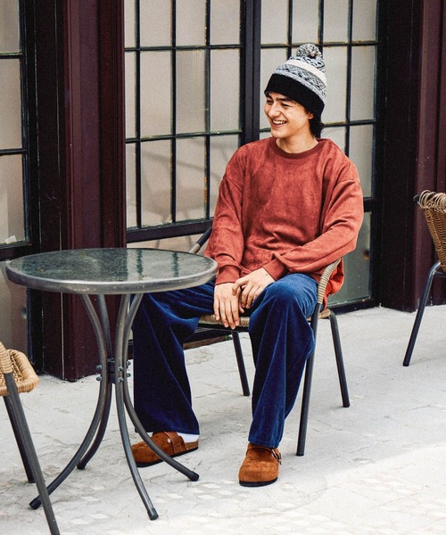 niko and...（ニコアンド）の「フェイクスウェードステッチプルオーバー（スウェット・メンズ・チャコール/オレンジ/スモーク/グリーン・MEDIUM/LARGE）」の12枚目の写真