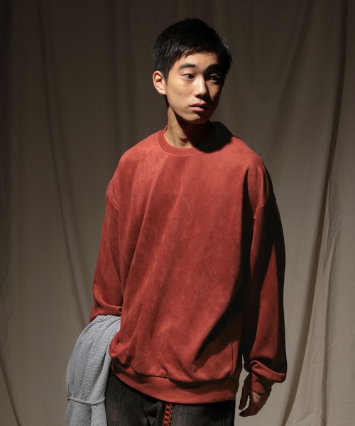 niko and...（ニコアンド）の「フェイクスウェードステッチプルオーバー（スウェット・メンズ・チャコール/オレンジ/スモーク/グリーン・MEDIUM/LARGE）」の15枚目の写真