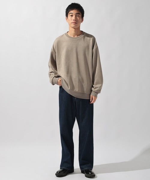 フェイクスウェードステッチプルオーバー（スウェット）｜niko and