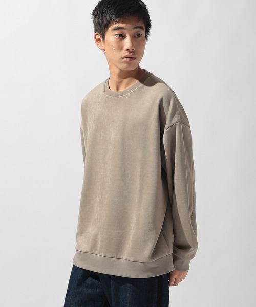 フェイクスウェードステッチプルオーバー（スウェット）｜niko and