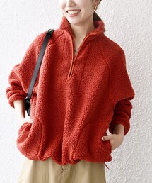 SHIPS any | SHIPS any:〈洗濯機可能〉ボア フリース ハーフジップ プルオーバー(Tシャツ/カットソー)