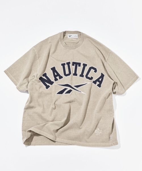 Reebok(リーボック)の「Reebok×NAUTICA/リーボック×ノーティカ 【Exclusive】 ダブルネーム アーチロゴ ピグメント クルーネックTシャツ ショートスリーブ(Tシャツ/カットソー・メンズ・ネイビー/ブラック/ベージュ/グリーン・LARGE/MEDIUM/X-LARGE/SMALL)」の2枚目の写真
