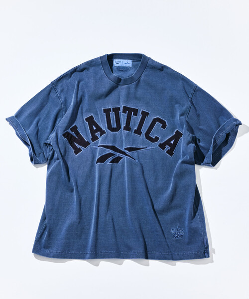 Reebok(リーボック)の「Reebok×NAUTICA/リーボック×ノーティカ 【Exclusive】 ダブルネーム アーチロゴ ピグメント クルーネックTシャツ ショートスリーブ(Tシャツ/カットソー・メンズ・ネイビー/ブラック・LARGE/MEDIUM/X-LARGE/SMALL)」の2枚目の写真