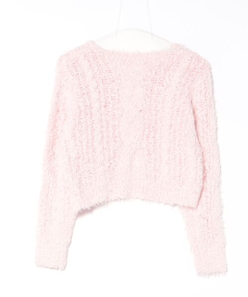Lace Ladies(レースレディース)の「ブークレー クルーネック 長袖 ニット プルオーバー(ニット/セーター・レディース・グレー/アイボリー/ピンク・FREE)」の4枚目の写真