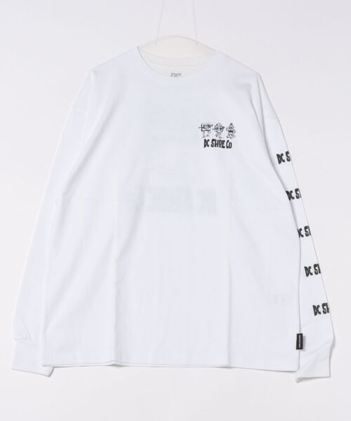 DC SHOES（ディーシーシューズ）の「25 PLAYTIME LS/DCバックプリント長袖ロンT（Tシャツ/カットソー・メンズ・ホワイト/ブラック/ブラック×ピンク・SMALL/MEDIUM/LARGE/X-LARGE）」の2枚目の写真