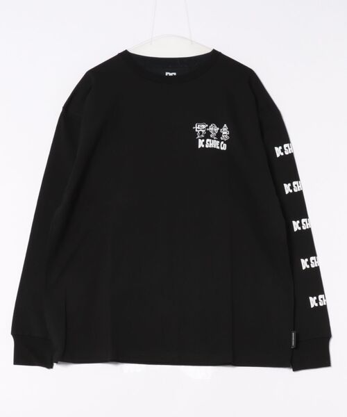 DC SHOES（ディーシーシューズ）の「25 PLAYTIME LS/DCバックプリント長袖ロンT（Tシャツ/カットソー・メンズ・ホワイト/ブラック/ブラック×ピンク・SMALL/MEDIUM/LARGE/X-LARGE）」の3枚目の写真