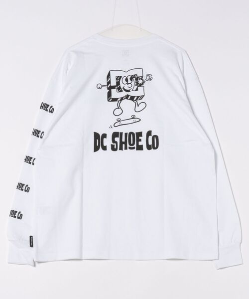 DC SHOES（ディーシーシューズ）の「25 PLAYTIME LS/DCバックプリント長袖ロンT（Tシャツ/カットソー・メンズ・ホワイト/ブラック/ブラック×ピンク・SMALL/MEDIUM/LARGE/X-LARGE）」の4枚目の写真
