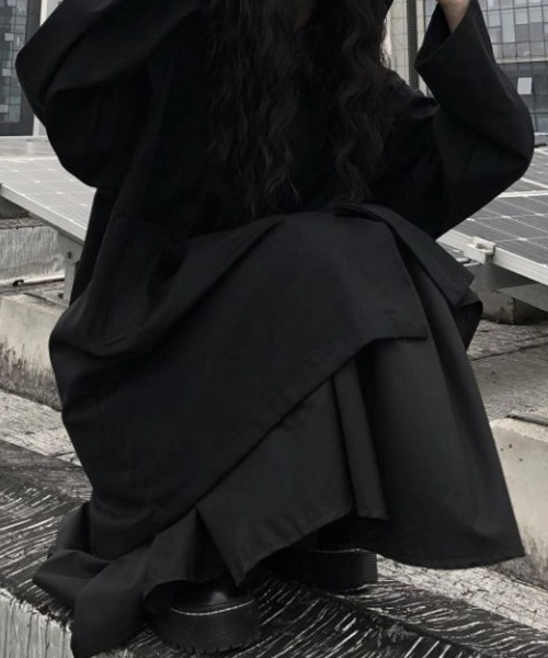 cammie(キャミー)の「ランダムフリルデザインスカート(スカート・レディース・ブラック・M/L)」の7枚目の写真