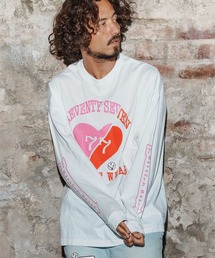 mlt5423-middle onz over size L-S t-shirt(77heart) ロングスリーブTシャツ(7725W200)