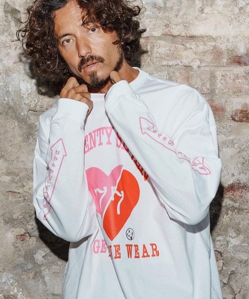 seventy seven（セブンティセブン）の「mlt5423-middle onz over size L-S t-shirt(77heart) ロングスリーブTシャツ(7725W200)（Tシャツ/カットソー・メンズ・グレー/ブラック/ホワイト・S/XL/L/M）」の9枚目の写真