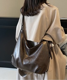 gossip!ロサンゼルス | Y2Kチャーム付き大容量バッグ レザーマルチショルダーバック 通勤用/3WAY(ショルダーバッグ)