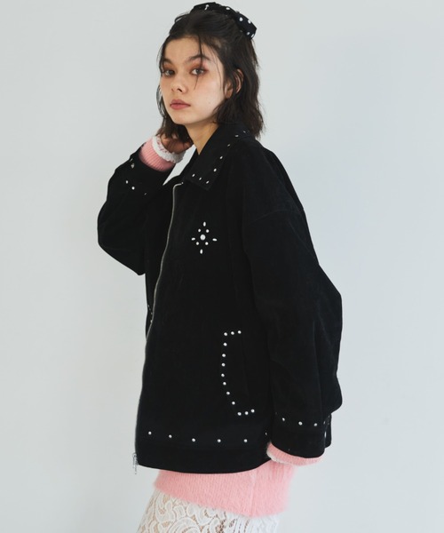 ジャケット・アウター muguet studs suede jacket セール】【ZOZO限定】SUEDE STUDS JACKET/スエードスタッズジャケット