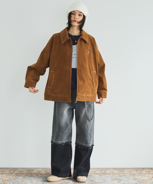 セール】【ZOZO限定】SUEDE STUDS JACKET/スエードスタッズジャケット