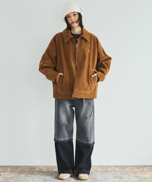 セール】【ZOZO限定】SUEDE STUDS JACKET/スエードスタッズジャケット