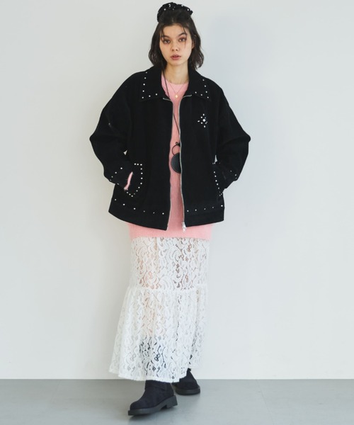 ジャケット・アウター muguet studs suede jacket セール】【ZOZO限定】SUEDE STUDS JACKET/スエードスタッズジャケット