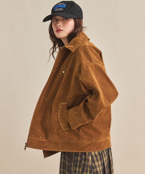 MIRROR STOKE(ミラーストーク)の「【ZOZO限定】SUEDE STUDS JACKET/スエードスタッズジャケット(その他アウター・レディース・ブラック/キャメル・MEDIUM)」の12枚目の写真