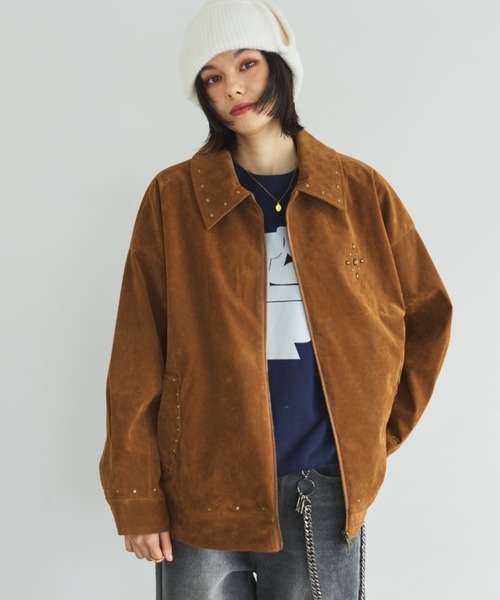 MIRROR STOKE(ミラーストーク)の「【ZOZO限定】SUEDE STUDS JACKET/スエードスタッズジャケット(その他アウター・レディース・ブラック/キャメル・MEDIUM)」の19枚目の写真