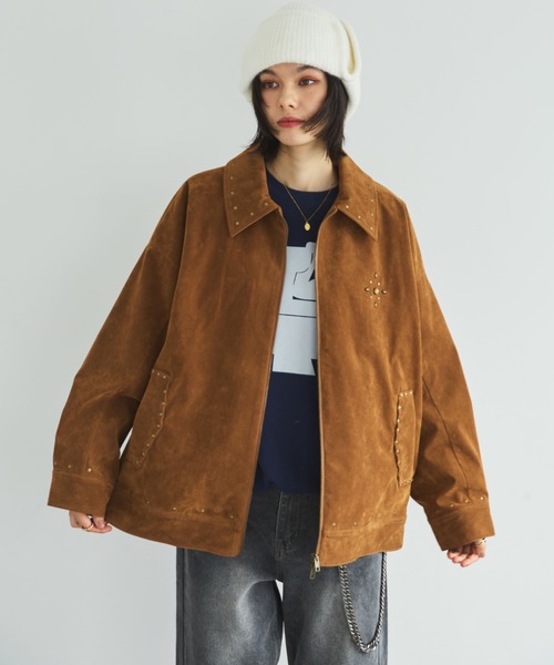 セール】【ZOZO限定】SUEDE STUDS JACKET/スエードスタッズジャケット