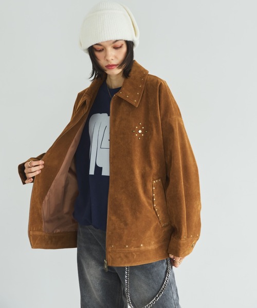 セール】【ZOZO限定】SUEDE STUDS JACKET/スエードスタッズジャケット