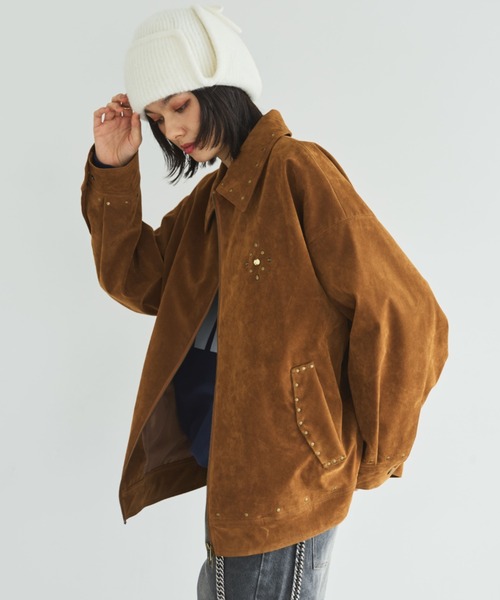MIRROR STOKE(ミラーストーク)の「【ZOZO限定】SUEDE STUDS JACKET/スエードスタッズジャケット(その他アウター・レディース・ブラック/キャメル・MEDIUM)」の22枚目の写真