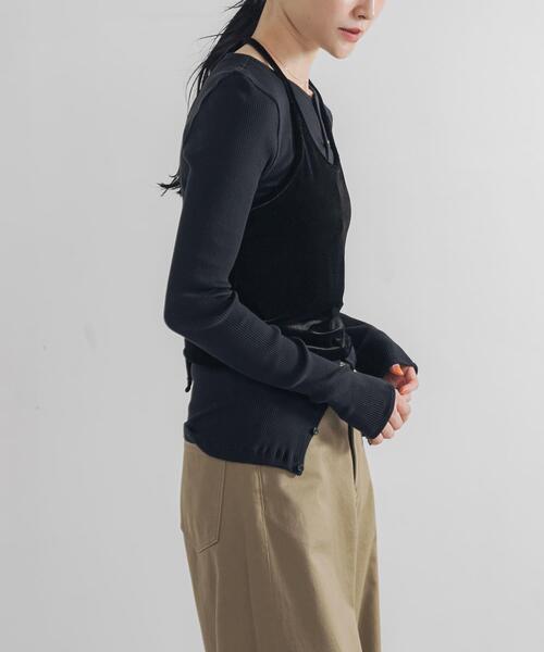 URBAN RESEARCH(アーバンリサーチ)の「ホルターネックベロアビスチェ(その他トップス・レディース・ブルー/ブラック・FREE)」の17枚目の写真