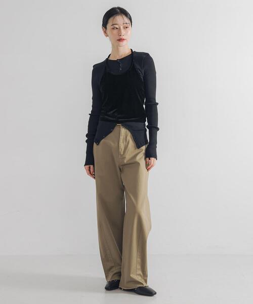 URBAN RESEARCH(アーバンリサーチ)の「ホルターネックベロアビスチェ(その他トップス・レディース・ブルー/ブラック・FREE)」の20枚目の写真