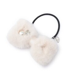 pom ponette junior（ポンポネットジュニア）の「ファーリボンヘアゴム（チャーム・キッズ）」