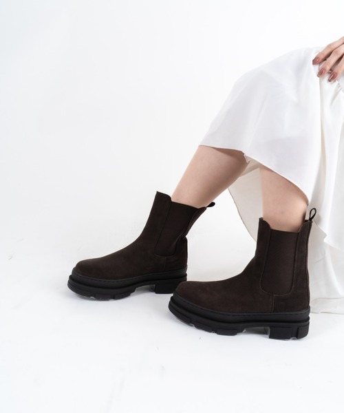 REMME(レメ)の「【REMME】サイドゴアブーツ ショートブーツ(ブーツ・レディース・ブラック/ダークブラウン・36/37/38)」の11枚目の写真