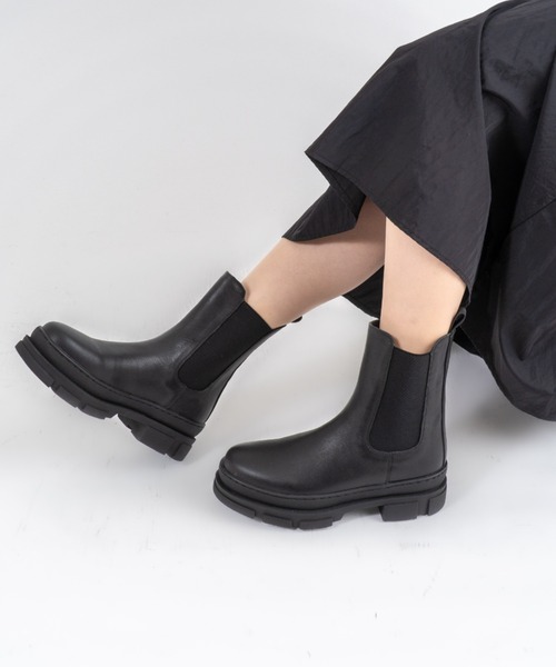 REMME(レメ)の「【REMME】サイドゴアブーツ ショートブーツ(ブーツ・レディース・ブラック/ダークブラウン・36/37/38)」の5枚目の写真