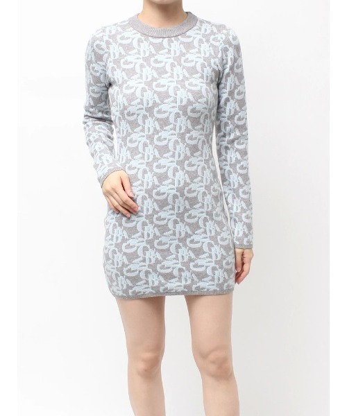 GYDA(ジェイダ)の「GYDA pattern プチハイニットワンピース(ワンピース・レディース・ブラック/グレー/オフホワイト・FREE)」の3枚目の写真