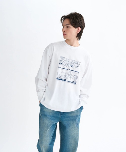 ELEMENT(エレメント)の「ELEMENT メンズ CAMOCHILL LS ロンT 【2025年秋冬モデル】/エレメントフロントプリント長袖ロンT(Tシャツ/カットソー・メンズ・ブラック/ライトグリーン/ホワイト・X-LARGE/LARGE/MEDIUM)」の1枚目の写真