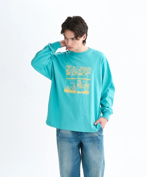 ELEMENT(エレメント)の「ELEMENT メンズ CAMOCHILL LS ロンT 【2025年秋冬モデル】/エレメントフロントプリント長袖ロンT(Tシャツ/カットソー・メンズ・ブラック/ライトグリーン/ホワイト・X-LARGE/LARGE/MEDIUM)」の3枚目の写真