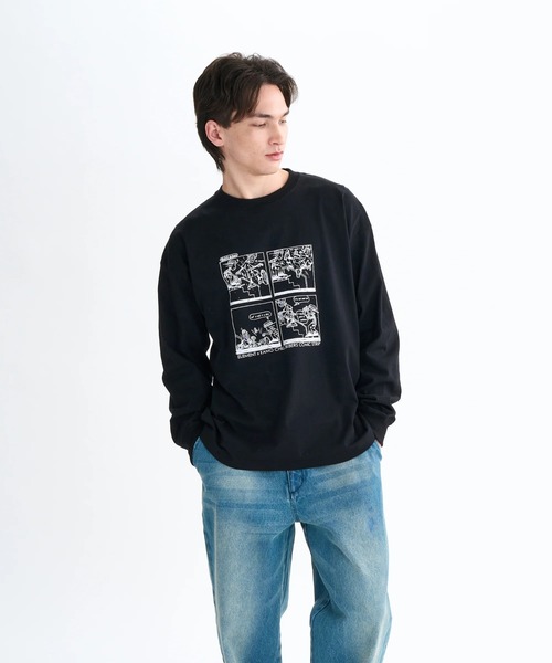 ELEMENT(エレメント)の「ELEMENT メンズ CAMOCHILL LS ロンT 【2025年秋冬モデル】/エレメントフロントプリント長袖ロンT(Tシャツ/カットソー・メンズ・ブラック/ライトグリーン/ホワイト・X-LARGE/LARGE/MEDIUM)」の2枚目の写真
