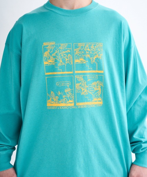 ELEMENT(エレメント)の「ELEMENT メンズ CAMOCHILL LS ロンT 【2025年秋冬モデル】/エレメントフロントプリント長袖ロンT(Tシャツ/カットソー・メンズ・ブラック/ライトグリーン/ホワイト・X-LARGE/LARGE/MEDIUM)」の12枚目の写真