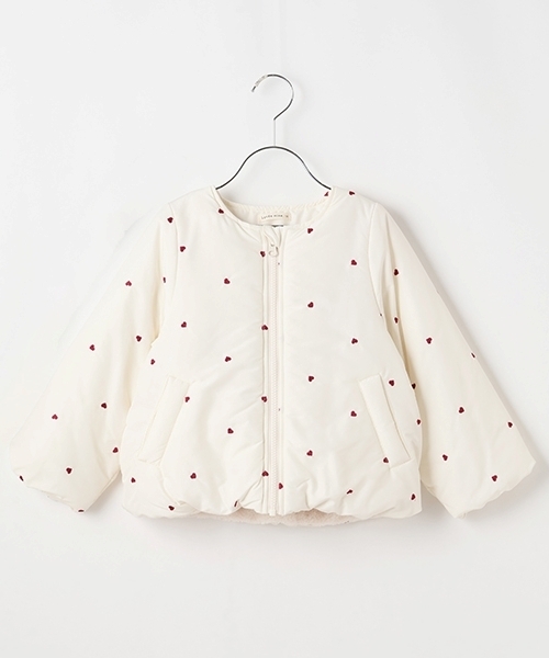 Lycee mine(リセマイン)の「アソート総刺しゅうノーカラーブルゾン(ブルゾン・キッズ・ピンク/ラベンダー/ブラック/マルチ/アイボリー/グレイッシュベージュ・100cm/110cm/120cm/130cm/140cm/150cm)」の7枚目の写真