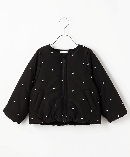 Lycee mine(リセマイン)の「アソート総刺しゅうノーカラーブルゾン(ブルゾン・キッズ・ピンク/ラベンダー/ブラック/マルチ/アイボリー/グレイッシュベージュ・100cm/110cm/120cm/130cm/140cm/150cm)」の10枚目の写真