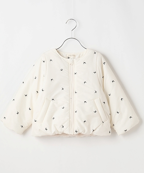 Lycee mine(リセマイン)の「アソート総刺しゅうノーカラーブルゾン(ブルゾン・キッズ・ピンク/ラベンダー/ブラック/マルチ/アイボリー/グレイッシュベージュ・100cm/110cm/120cm/130cm/140cm/150cm)」の11枚目の写真