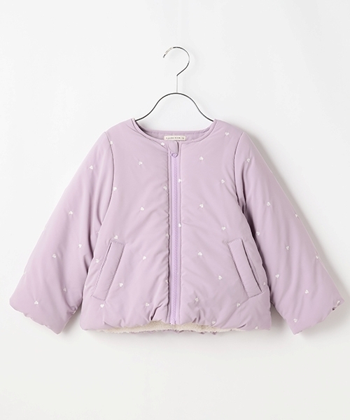 Lycee mine(リセマイン)の「アソート総刺しゅうノーカラーブルゾン(ブルゾン・キッズ・ピンク/ラベンダー/ブラック/マルチ/アイボリー/グレイッシュベージュ・100cm/110cm/120cm/130cm/140cm/150cm)」の12枚目の写真