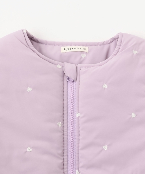 Lycee mine(リセマイン)の「アソート総刺しゅうノーカラーブルゾン(ブルゾン・キッズ・ピンク/ラベンダー/ブラック/マルチ/アイボリー/グレイッシュベージュ・100cm/110cm/120cm/130cm/140cm/150cm)」の14枚目の写真