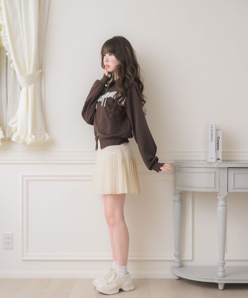 ems excite(エムズエキサイト)の「レース&リボンつきトラックJK(その他アウター・レディース・ダークグレー/ダークブルー/ブラウン・FREE)」の9枚目の写真