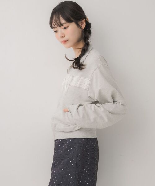 ems excite(エムズエキサイト)の「レース&リボンつきトラックJK(その他アウター・レディース・ダークグレー/ダークブルー/ブラウン・FREE)」の21枚目の写真