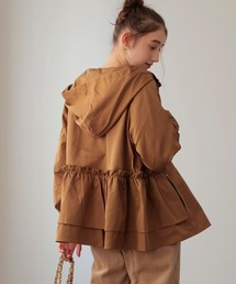 Jines | 【撥水加工】ナチュラルストレッチ バックギャザーマウンテンパーカー(マウンテンパーカー)