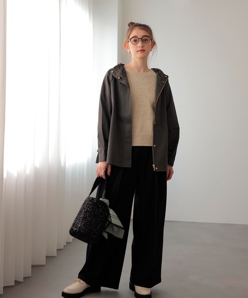 Jines（ジネス）の「【撥水加工】ナチュラルストレッチ バックギャザーマウンテンパーカー（マウンテンパーカー・レディース・チャコールグレー/キャメル/ネイビー・38）」の15枚目の写真