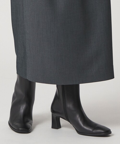 ODETTE E ODILE(オデットエオディール)の「スクエアプレーン ショートブーツ60↑(ブーツ・レディース・ダークブラウン/ベージュ/ブラック・23.5cm/24cm/22.5cm/25cm/23cm/22cm/24.5cm)」の5枚目の写真