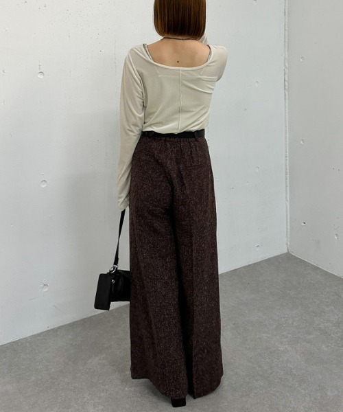 archives(アルシーヴ)の「【ラフに艶っぽ】シアーベロアTOPS(Tシャツ/カットソー・レディース・アイボリー/ブルーグレー/チャコールグレー/ブラウン・MEDIUM)」の22枚目の写真