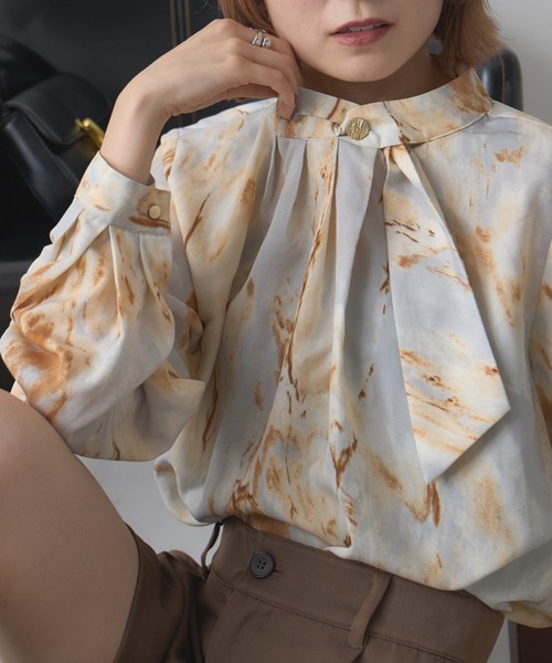 deux amour(ドゥーザムール)の「柄ブラウス(シャツ/ブラウス・レディース・イエロー/ブルー・M)」の14枚目の写真