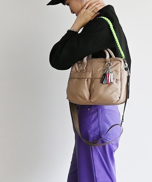 COMMON WARE(コモンウェアー)の「EM:cheek チーク W pocket 3way boston ダブルポケット3WAYボストン(ボストンバッグ・レディース・グレー/ブラック/ベージュ/カーキ・FREE)」の13枚目の写真