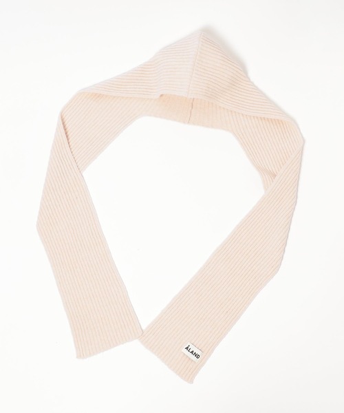 ALAND（エーランド）の「【UNISEX】ALAND／メランジフードマフラー（マフラー・レディース・グレー/ブラック/アイボリー・FREE）」の9枚目の写真