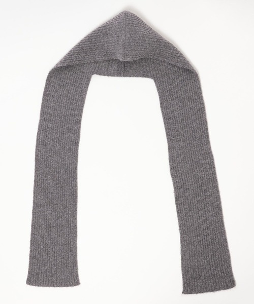 ALAND（エーランド）の「【UNISEX】ALAND／メランジフードマフラー（マフラー・レディース・グレー/ブラック/アイボリー・FREE）」の10枚目の写真