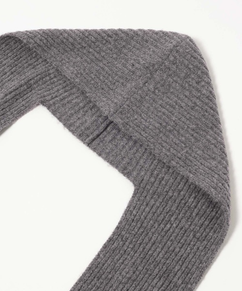 ALAND（エーランド）の「【UNISEX】ALAND／メランジフードマフラー（マフラー・レディース・グレー/ブラック/アイボリー・FREE）」の14枚目の写真